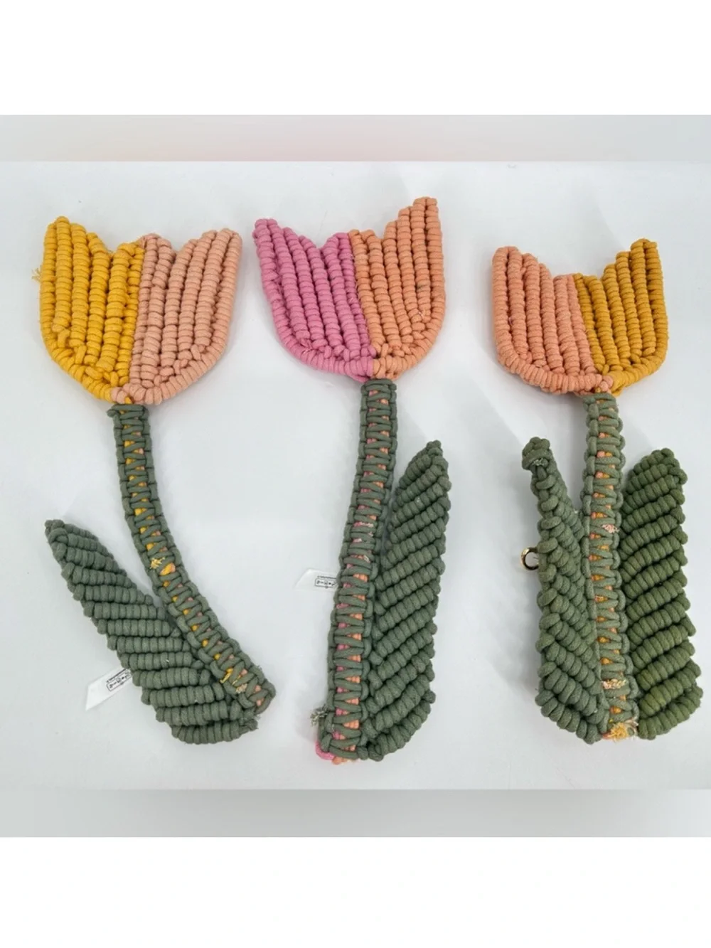 Set/3 Macrame Tulip Wall Hanging
